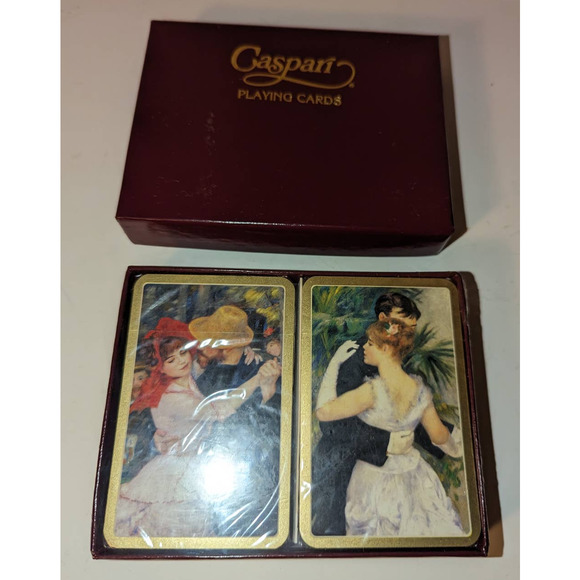 Vintage Caspari Double Deck of Playing Cards Dancing Couples Sealed PC48 - Picture 1 of 6